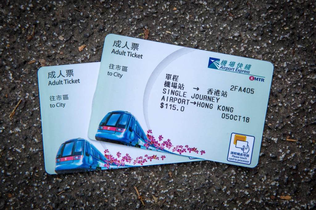 How to take the Airport Express train into Hong Kong